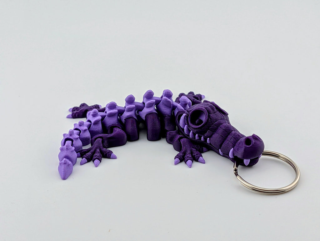 Lilac Croco-Keychain