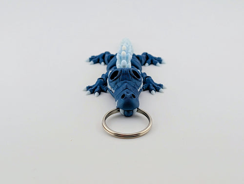 Cobalt Croco-Keychain