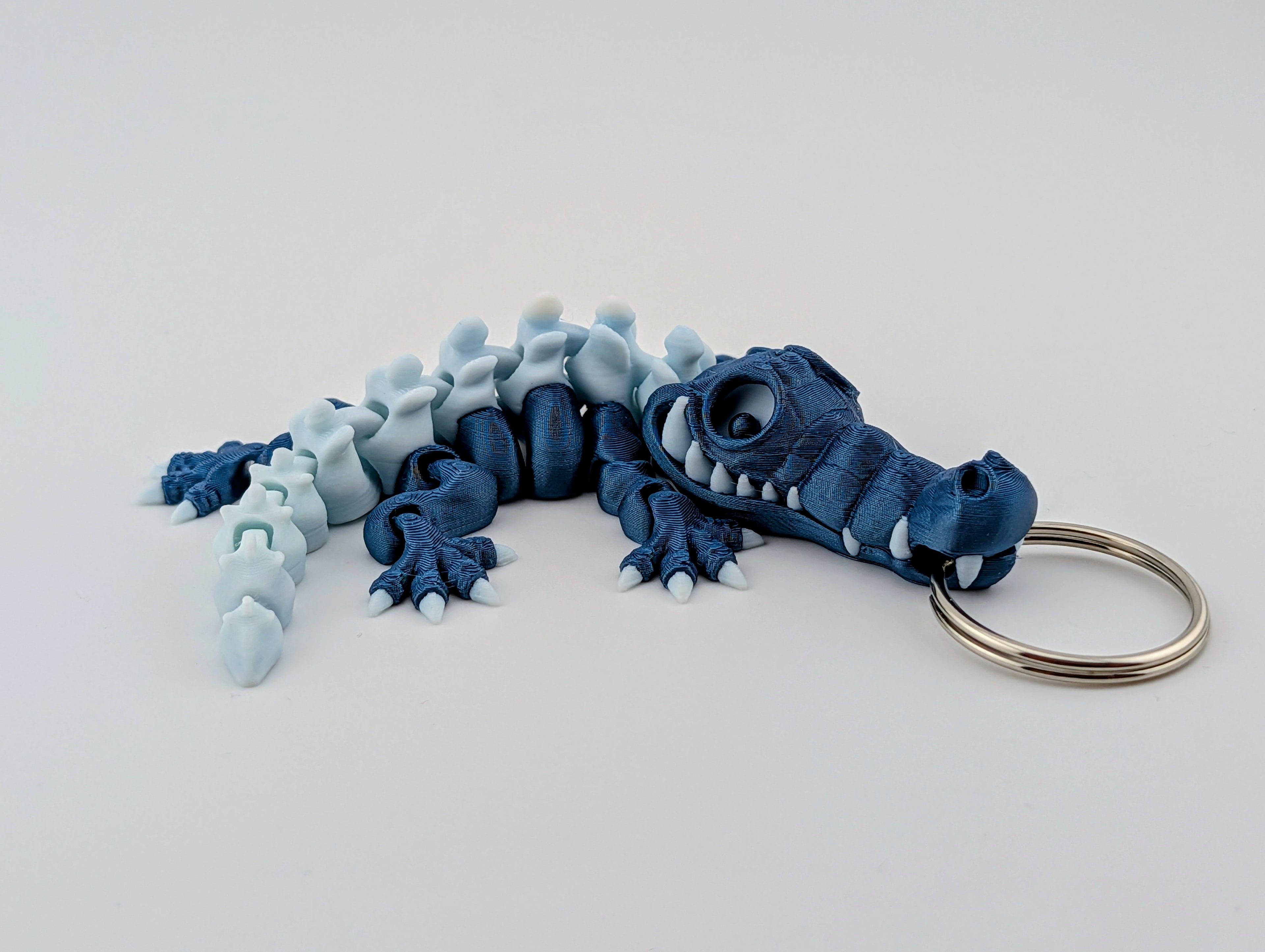 Cobalt Croco-Keychain