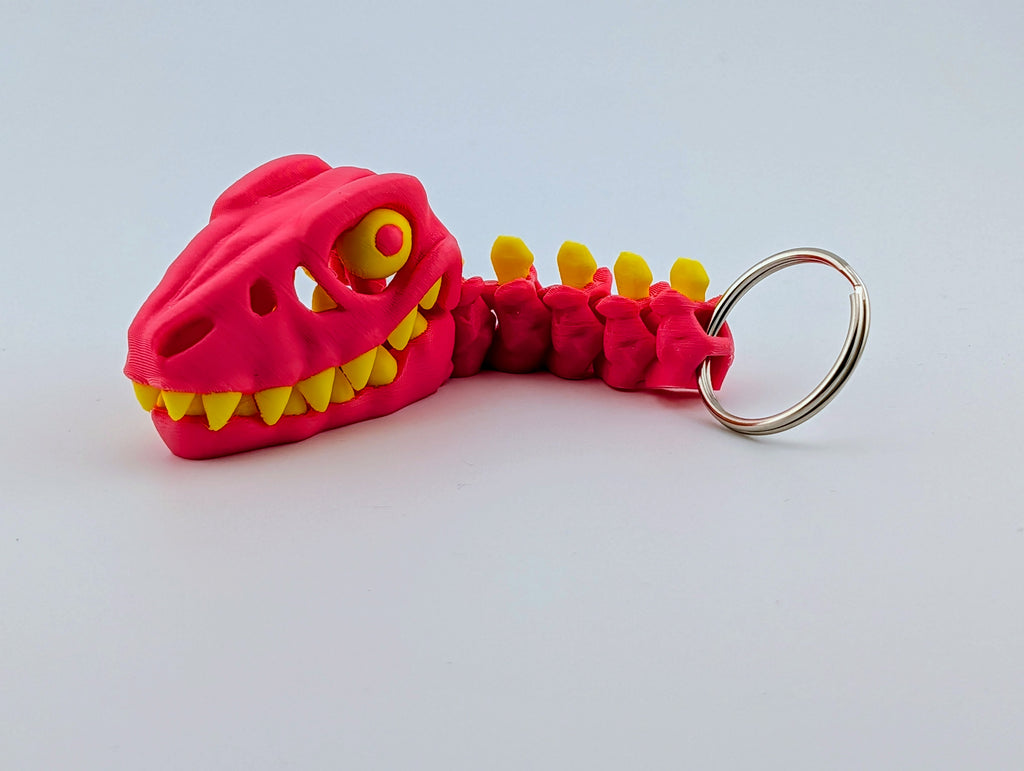 Strawberry Banana Raptor Keychain