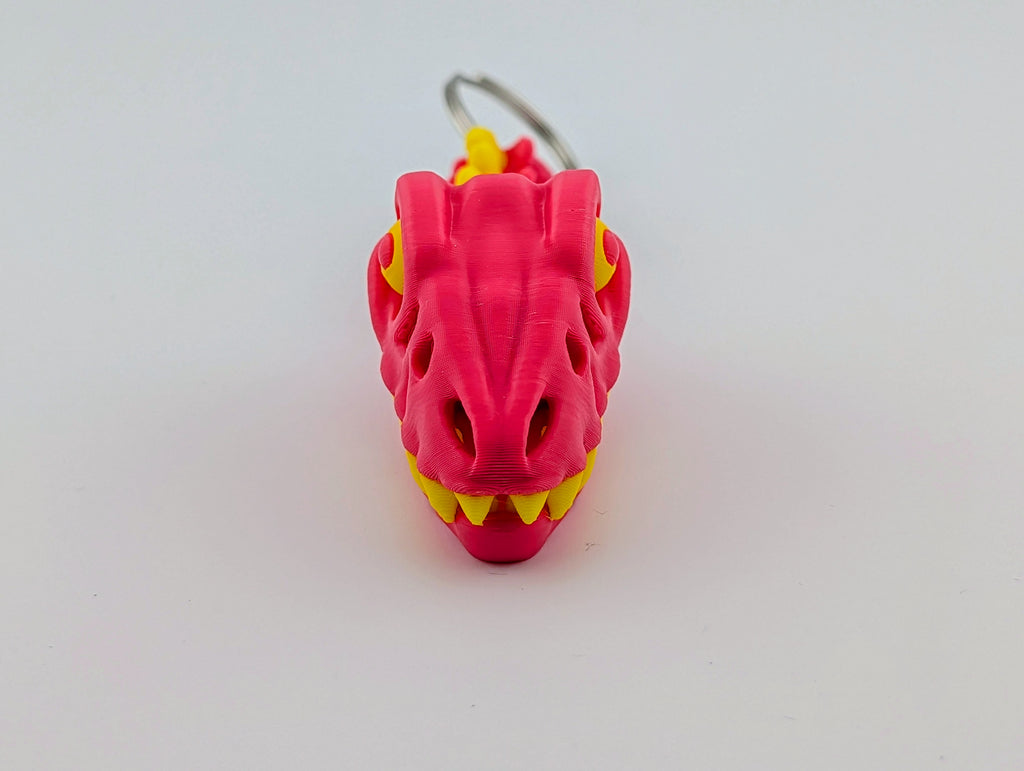 Strawberry Banana Raptor Keychain
