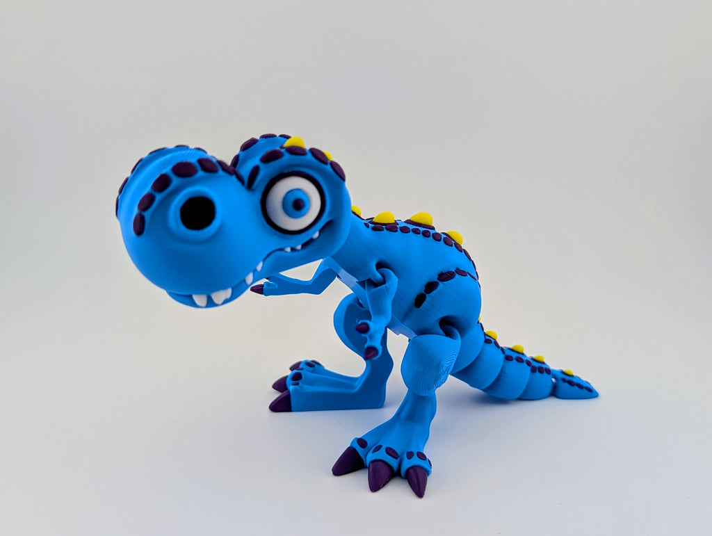 Electric Blue Cute T-Rex