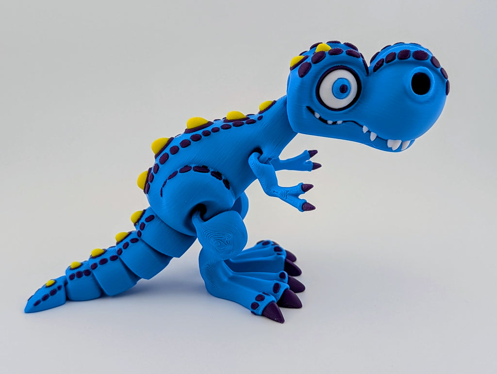 Electric Blue Cute T-Rex