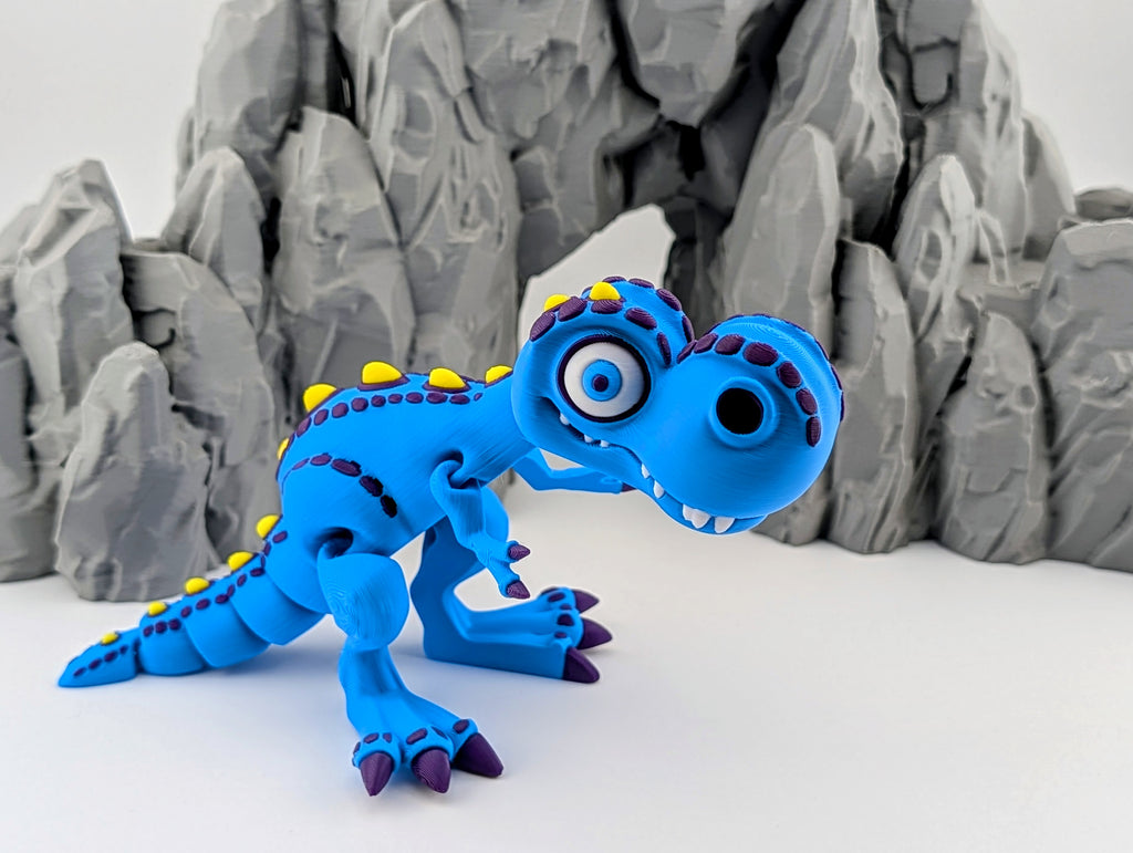 Electric Blue Cute T-Rex