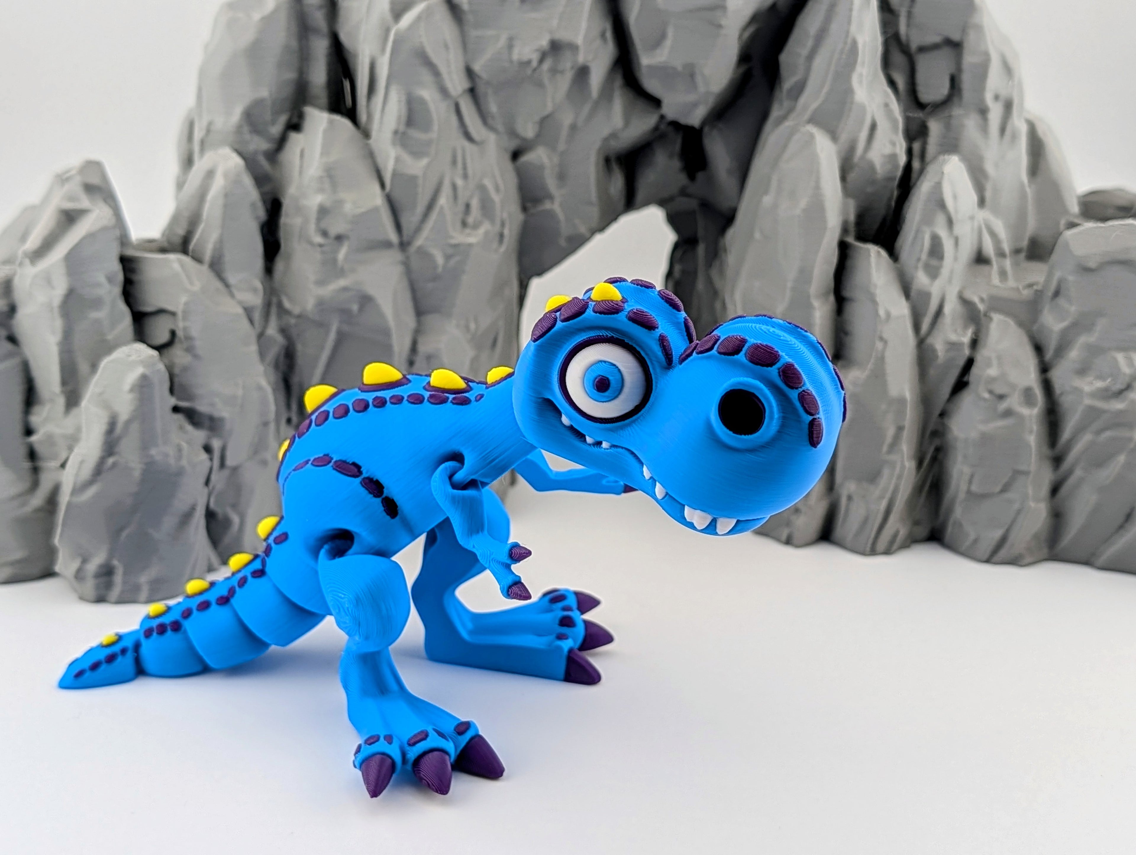 Electric Blue Cute T-Rex