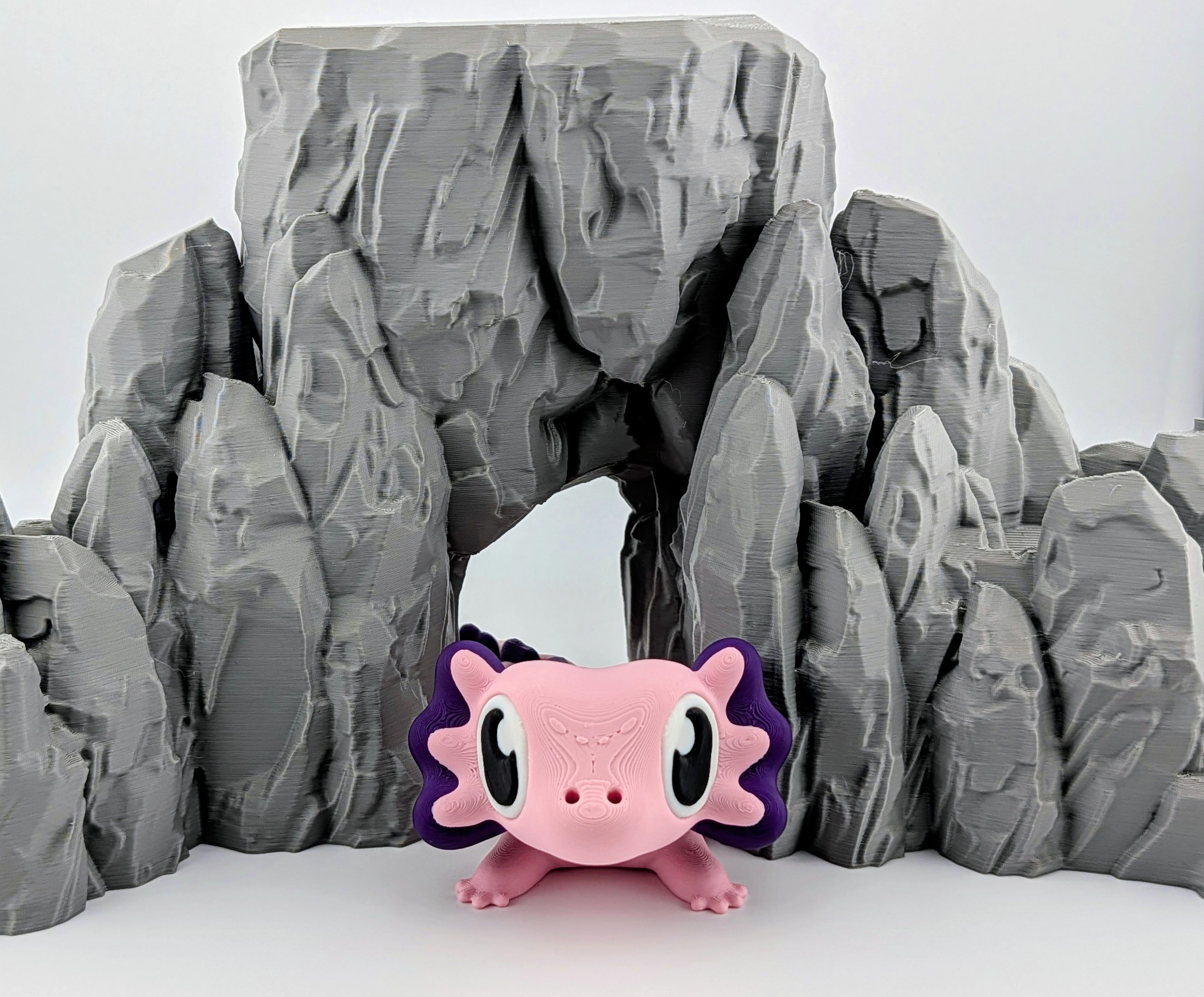 Pink and Purple Axolotl
