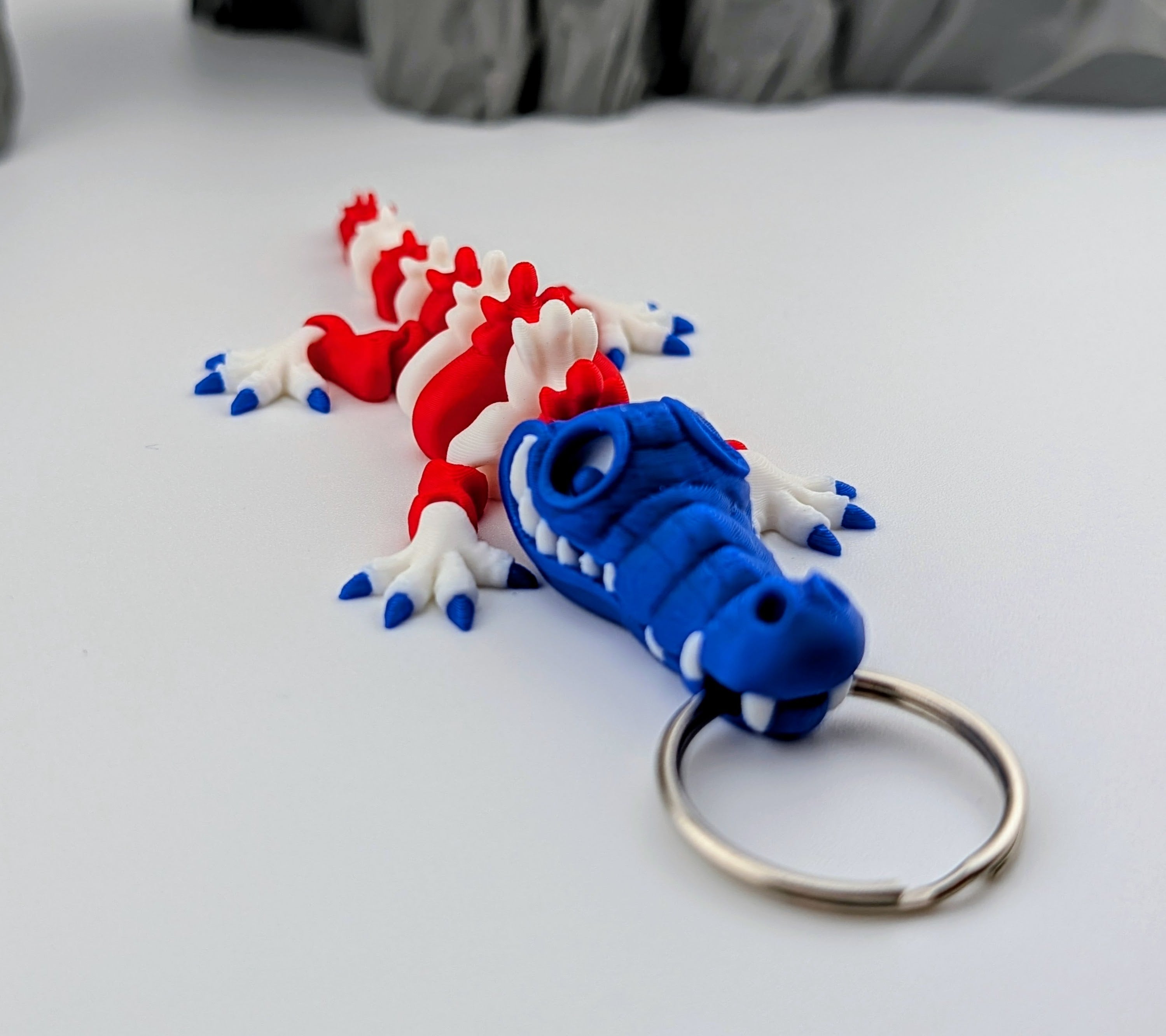 Patriotic Croco-Keychain