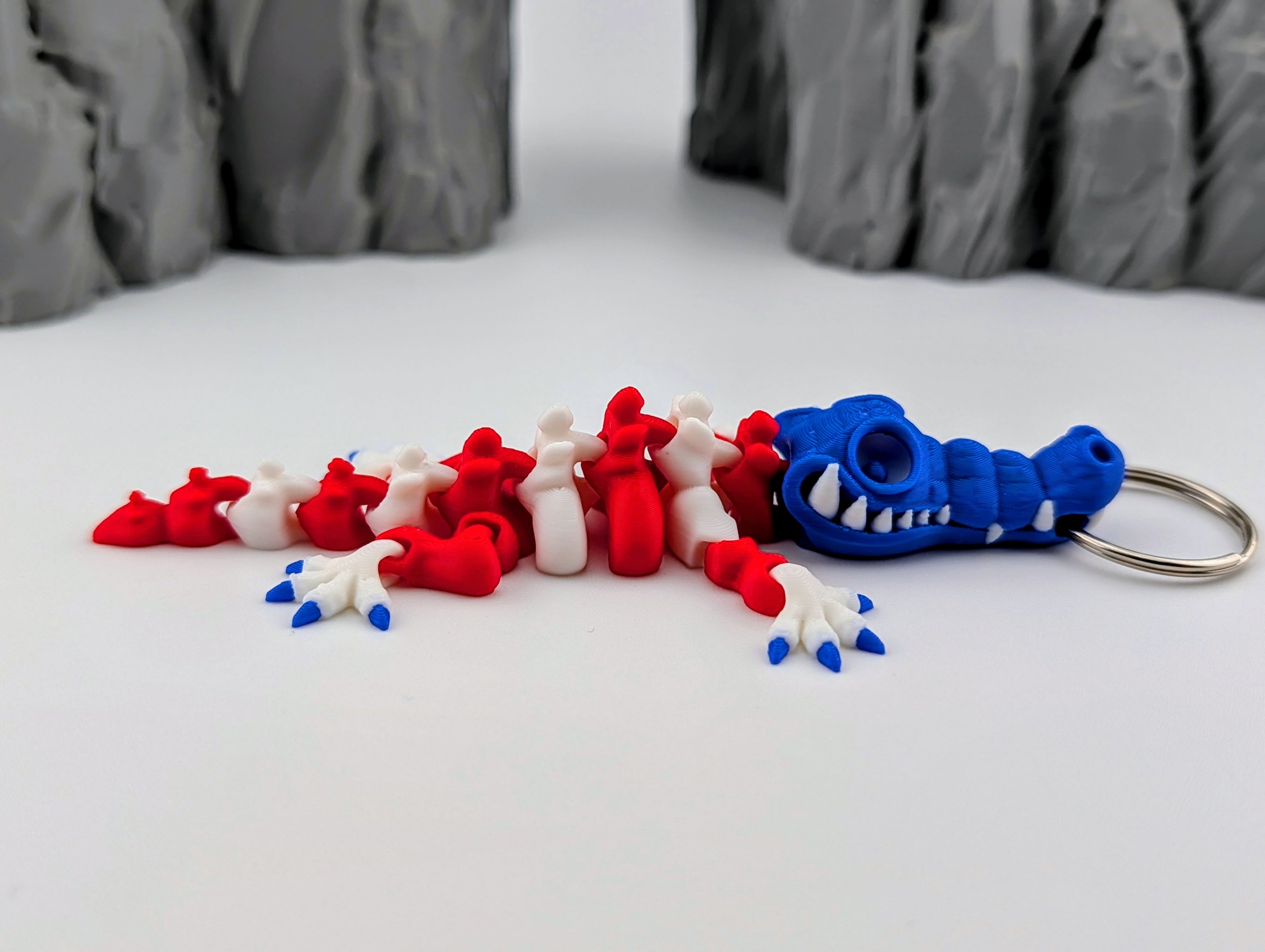 Patriotic Croco-Keychain