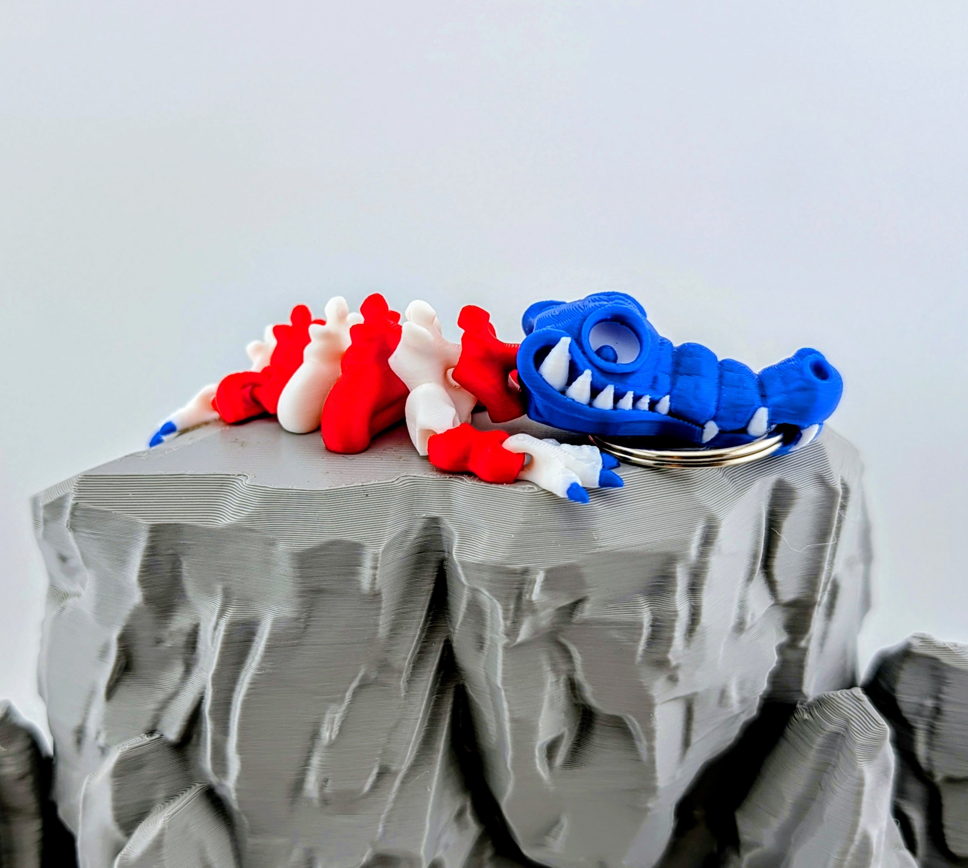 Patriotic Croco-Keychain