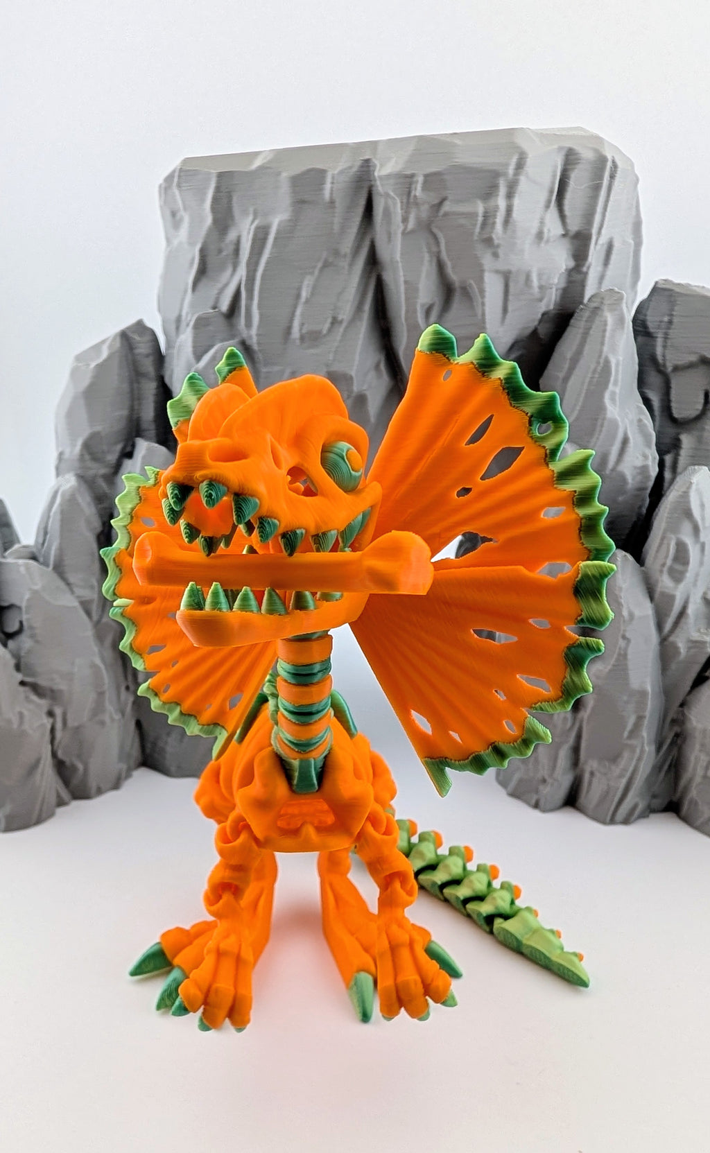 Orange and Green Dilophosaurus