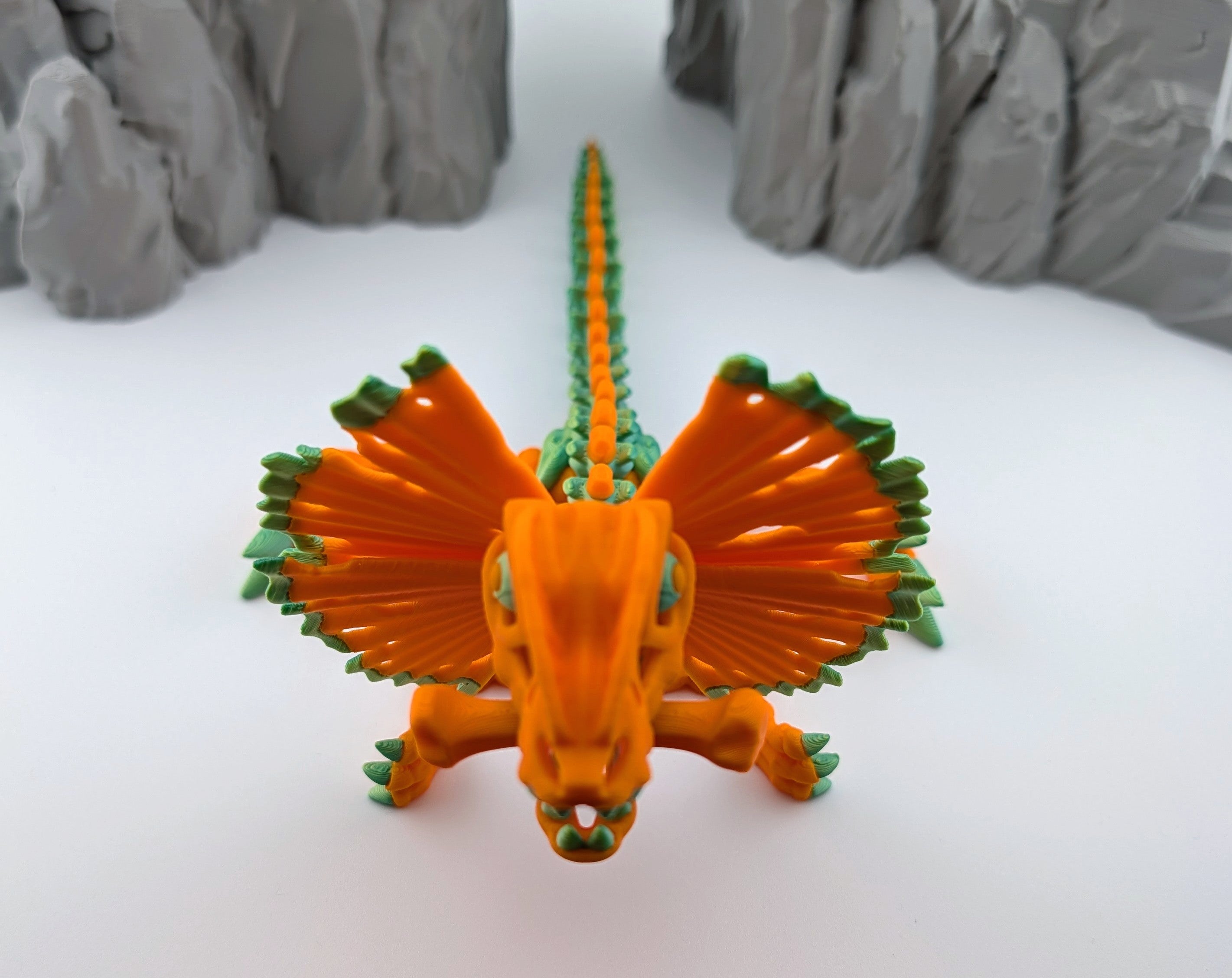 Orange and Green Dilophosaurus