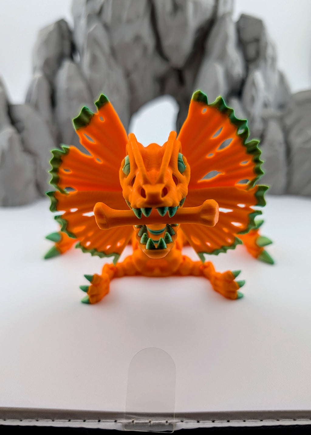 Orange and Green Dilophosaurus